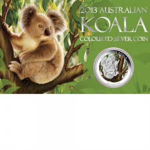 0-Australian-Koala-2013-Silver-Coloured-Coin-In-Card-Card