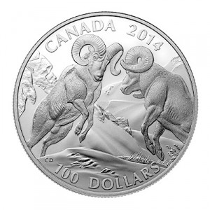 canada-bighorn-sheep-100-dollar-silber