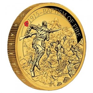 The ANZAC Spirit Baptism of Fire - 2 Oz Gold-high-relief