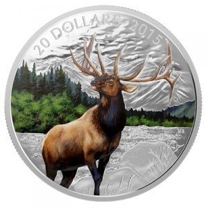 majestic-elk-1-oz-silber-koloriert