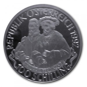 100-Schilling-kaiser-karl-v-oesterreich-1992-silber-wertseite