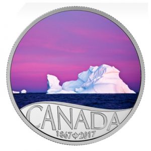 150-jahre-kanada-iceberg-at-dawn-neufundland-und-labrador-silber-koloriert