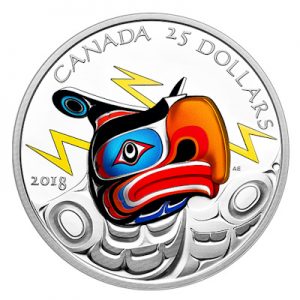 canada-thunderbird-silber-high-relief-koloriert