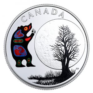 canada-thirteen-teachings-bear-moon-silber-koloriert