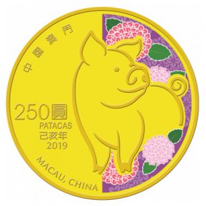 macao-lunar-schwein-gold-koloriert
