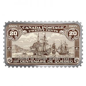 canada-briefmarke-ankunft-von-cartier-1-oz-silber-koloriert