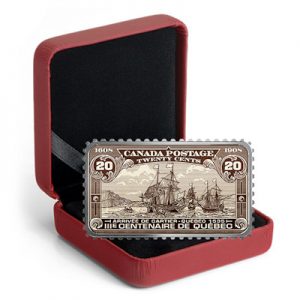 canada-briefmarke-ankunft-von-cartier-1-oz-silber-koloriert-etui