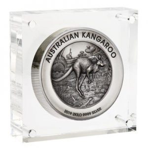 australian-kangaroo-2019-2-kilo-silber-high-relief-rahmen