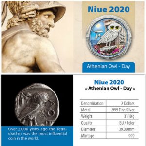 eule-athen-1-oz-silber-koloriert-karte