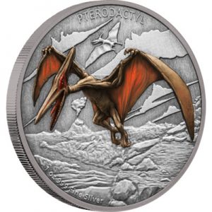 dinosaurier-pterodactylus-1-oz-silber-koloriert