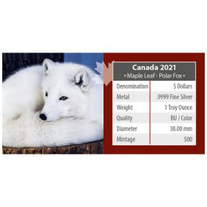 maple-leaf-wildlife-arctic-fox-1-oz-silber-koloriert-verpackung