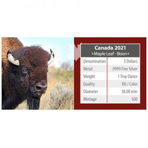 maple-leaf-wildlife-bison-1-oz-silber-koloriert-verpackung