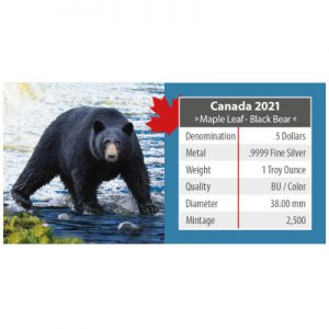 maple-leaf-on-the-trails-of-wildlife-black-bear-1-oz-silber-koloriert-verpackung