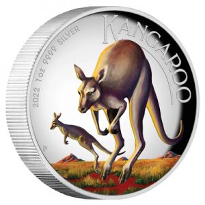 kangaroo-2022-1-oz-silber-high-relief-koloriert