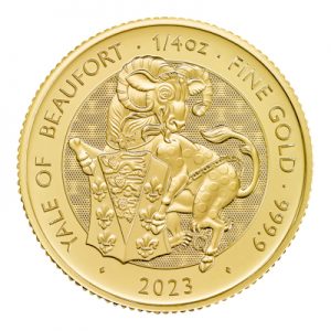 2023 Bullion Royal Tudor Beasts Yale Of Beaufort Gold 1-4oz Coin Reverse - RTYB23QZC
