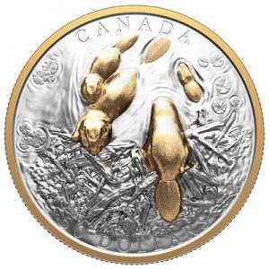 canada-biber-silber-high-relief
